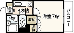 FKビル 1Kの間取図画像
