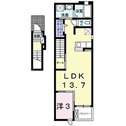 Grandir 1LDKの間取図画像