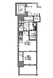 bloom大須賀町 1DKの間取図画像