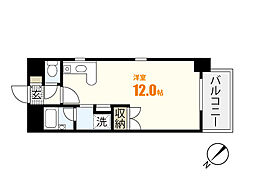 第8野地ビル ワンルームの間取図画像