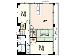パークステージD 3LDKの間取図画像