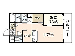 CruyffCaurt 1LDKの間取図画像