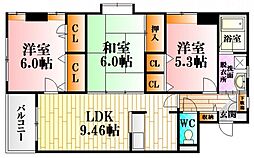 ボヌールマスダ 3LDKの間取図画像