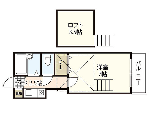 広島県広島市中区江波本町(賃貸アパート1K・1階・20.00㎡)の写真 その2