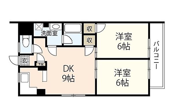 ヒロシマＫＳビル ｜広島県広島市佐伯区五日市7丁目(賃貸マンション2LDK・3階・50.05㎡)の写真 その2