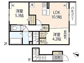 広島県広島市西区井口2丁目（賃貸アパート2LDK・2階・54.02㎡） その2