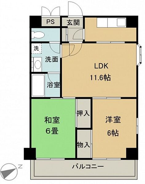 ルミエール己斐本町 ｜広島県広島市西区己斐本町2丁目(賃貸マンション2LDK・6階・50.80㎡)の写真 その2