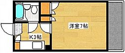 第3松岡ビル 1Kの間取図画像