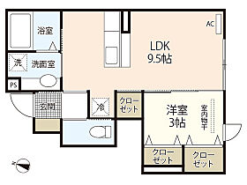 アップヒルズ  ｜ 広島県広島市西区草津梅が台（賃貸アパート1LDK・1階・33.02㎡） その2