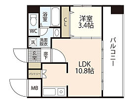 広島県広島市中区大手町5丁目（賃貸マンション1LDK・4階・35.01㎡） その2