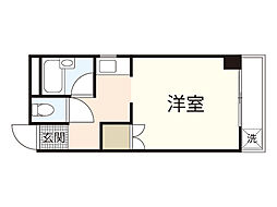 グレースメゾン観音 1Kの間取図画像