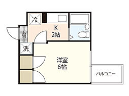 Shoei　Building　No.11 3階1Kの間取り