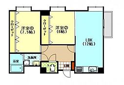 ワイズカンパニービル 2LDKの間取図画像
