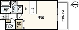 J・grace堺町 ワンルームの間取図画像