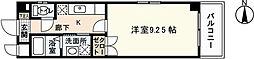 昭和町原野ビル 10階1Kの間取り