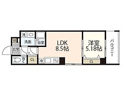 TERRACE　tokaichi 7階1LDKの間取り
