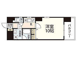 ジェイシティ八丁堀 13階1Kの間取り