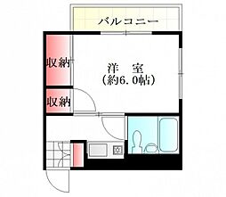 メイク第1ビル 1Kの間取図画像