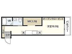 ＧＲＡＣＥ西栄　Ａｎｎｅｘ 3階ワンルームの間取り