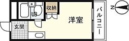 クレシア吉見園 ワンルームの間取図画像