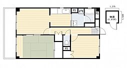 TOSOKUビル 3階2LDKの間取り