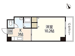 フレーバー 5階1Kの間取り