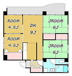 司ビル 3階4DKの間取り