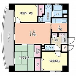 ユアコート横川福本ビル 3LDKの間取図画像