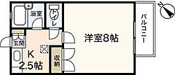 ソレアードイトウ 1Kの間取図画像