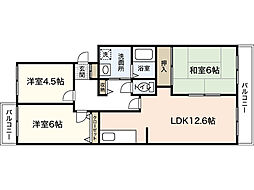 アンデス祇園 3LDKの間取図画像