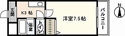 グランデパラッツォ大芝 1Kの間取図画像