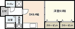 CUBICLE・F 1DKの間取図画像