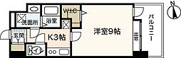 パークフラッツ土橋 1Kの間取図画像