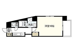 セラム白島九軒町 1Kの間取図画像