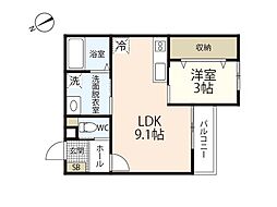ViVi五日市 1LDKの間取図画像