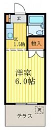 ライフワン美の里Two ワンルームの間取図画像