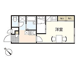 レオパレスグレイスコート古江 1Kの間取図画像