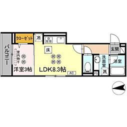 Casa Pino 1LDKの間取図画像