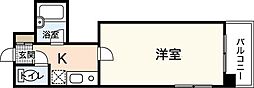 多田ビル 1Kの間取図画像