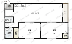 柚木ビル 2LDKの間取図画像