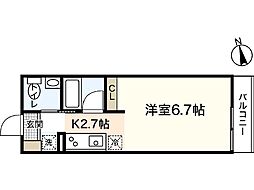 Perfetto 1Kの間取図画像