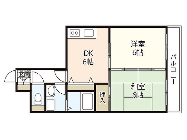 ヴィゲール庚午 ｜広島県広島市西区庚午北3丁目(賃貸マンション2LDK・3階・52.32㎡)の写真 その2