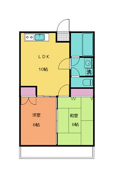 KDビルドII ｜広島県広島市佐伯区皆賀4丁目(賃貸マンション2LDK・3階・48.60㎡)の写真 その2