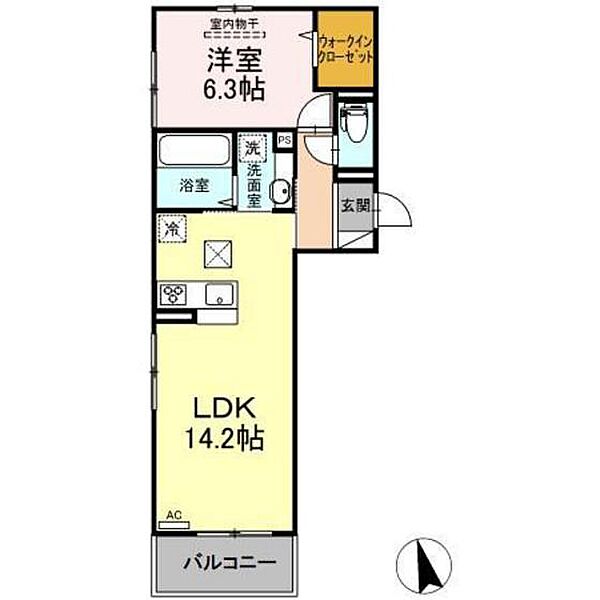 広島県廿日市市串戸3丁目(賃貸アパート1LDK・1階・48.38㎡)の写真 その2