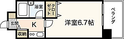 ダイアパレス昭和町 5階1Kの間取り