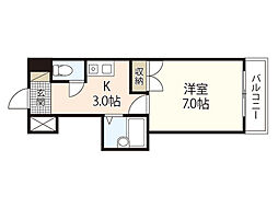 トロール吉島 1Kの間取図画像