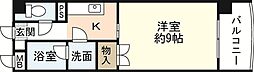 ラフィネ十日市 8階1Kの間取り