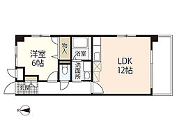セソワ西川口 1階1LDKの間取り
