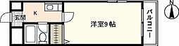 グランデ・パラッツォ・大芝 3階1Kの間取り