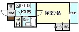 間取図画像 1K
